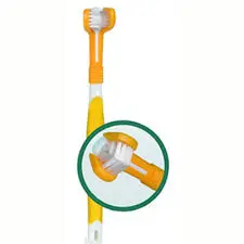 Stangest Cepillo Dental Difresh Triple Cabezal para Perros y Gatos 1 Unidad
