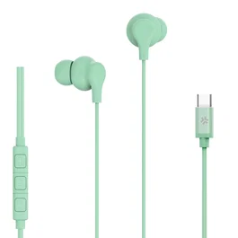 Celly UP1600TYPECGN Auriculares USB Tipo C Verde