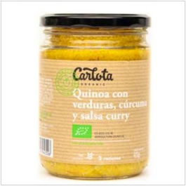 CARLOTA ORGANIC Quinoa con Verduras, Cúrcuma y Curry 425Gr Eco SG Sin Gluten