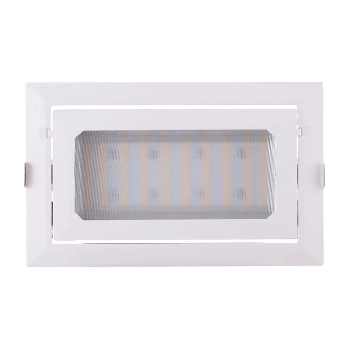Retail HO-COB-R-OR-40W-WW Foco Downlight LED 40W 6600Lm Rectangular Orientable Blanco Cálido 2700K 40000 Horas para Tiendas y Comercios