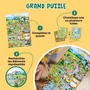 Adventerra GEO7640179640503 Juegos educativos Puzzle de observación Ciudad Verde Puzzle ecológico Descubrimiento ciudades sostenibles Póster incluido