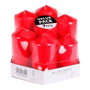 Basics Pack de 7 Velas de Cera Rojas Ø55 mm - Alturas Graduadas de 90 a 148 mm