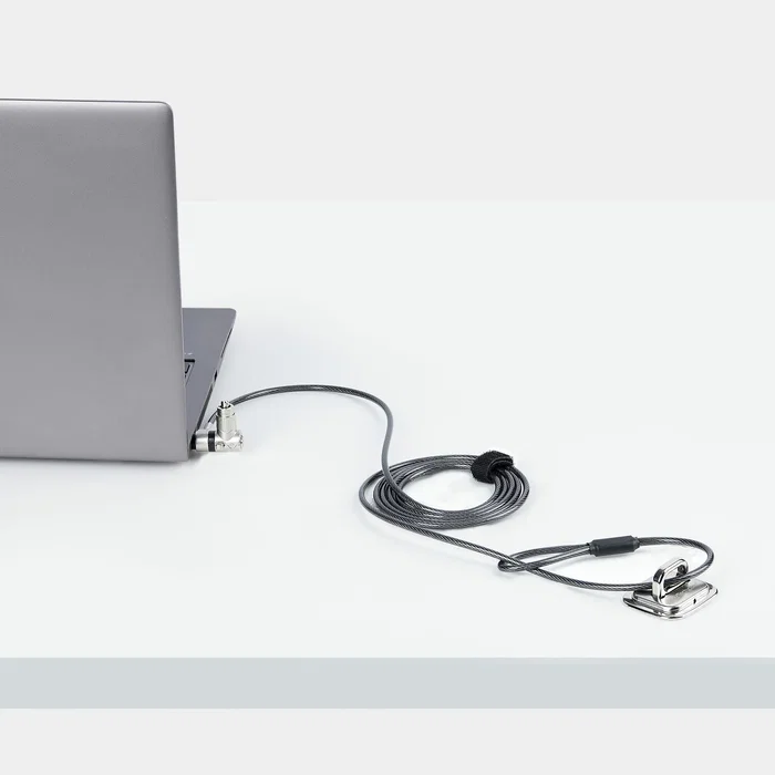 StarTech.com Candado Universal 3 en 1 para Portátil UNIVKMKO-LAPTOP-LOCK - Cable Antirrobo de Acero 2 m - Compatible con Kensington, Nano y Noble Wedge