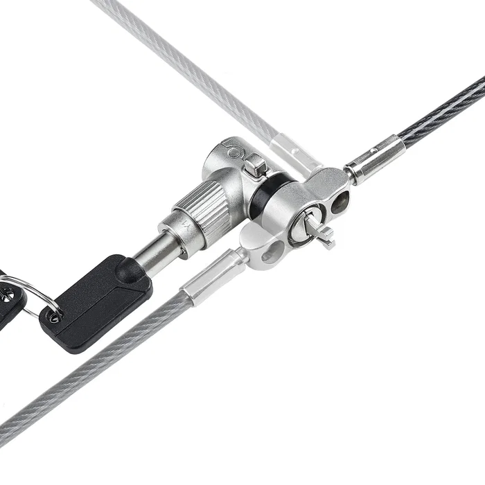 StarTech.com Candado Universal 3 en 1 para Portátil UNIVKMKO-LAPTOP-LOCK - Cable Antirrobo de Acero 2 m - Compatible con Kensington, Nano y Noble Wedge