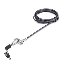 StarTech.com Cable de Seguridad con Candado Universal 3 en 1 para Portátil - Antirrobo Compatible con Noble Wedge/Nano/K-Slot - 2m, Negro