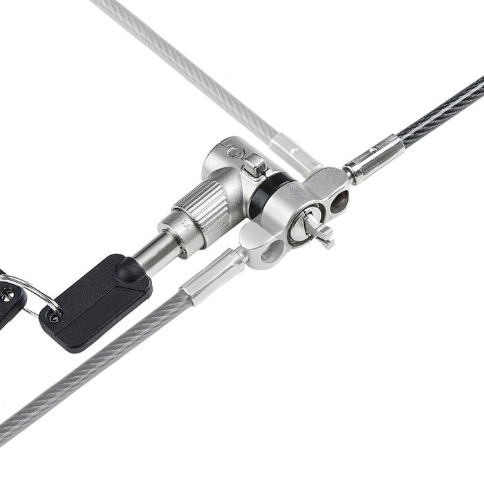 StarTech.com Cable de Seguridad Universal 3 en 1 para Portátil, 2 m, Negro