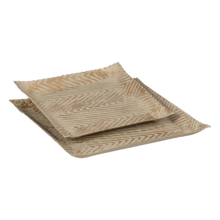Ixia Bandeja Oro-beige Metal 26 x 26 x 2 cm Ixia Bandeja Oro-beige Metal 26 x 26 x 2 cm
