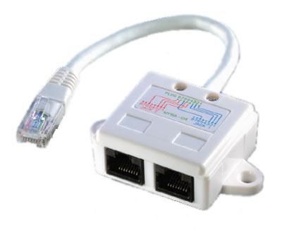 VALUE T-Adapter Kat.5e Class D UTP Blanco