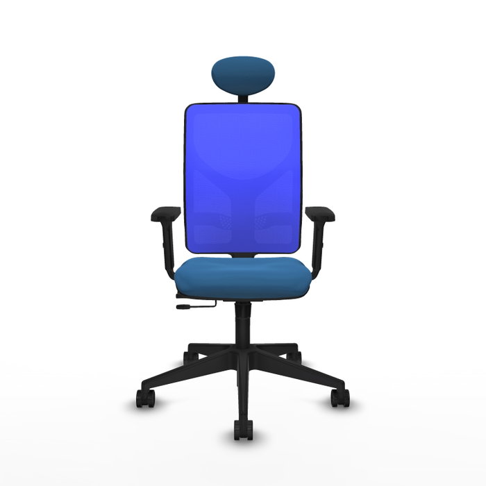 PIQUERAS Y CRESPO Silla de oficina Motilla con mecanismo Sincro/Traslack, Azul claro y Azul