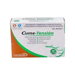 CUMEDIET Cume-Tension 30 Comp. Suplemento Diente de León, Espino Blanco, Olivo y Ajo Negro para Tensión Normal