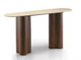DKD Home Decor Consola Moderno Marron Madera y Granito 150 x 78 x 40 cm