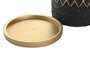 DKD Home Decor Set de 2 Macetas de Cemento Rugoso Blanco y Negro