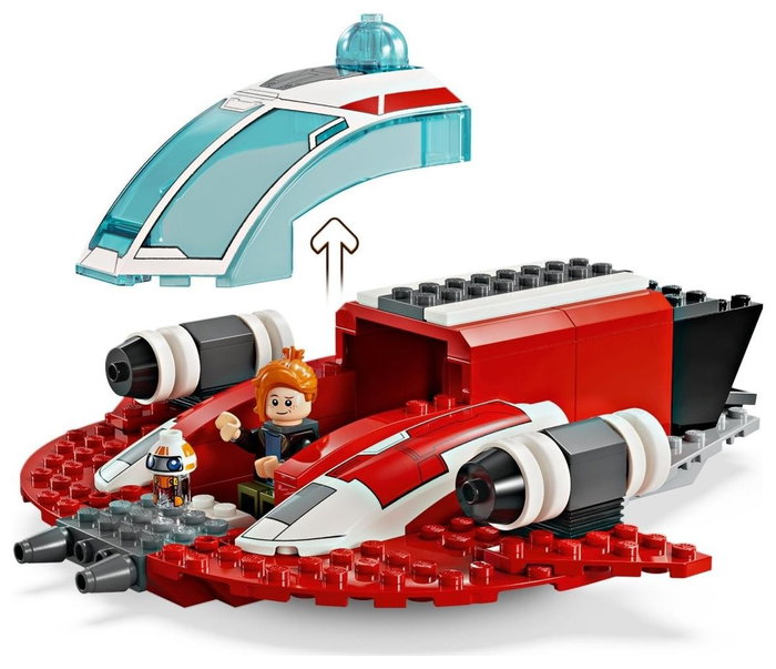 LEGO 75384 Star Wars El Halcón de Fuego Carmesí con Moto Speeder y Minifiguras