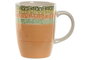 DKD Home Decor Taza Básica Gres Naranja 330ml (6 Unidades)