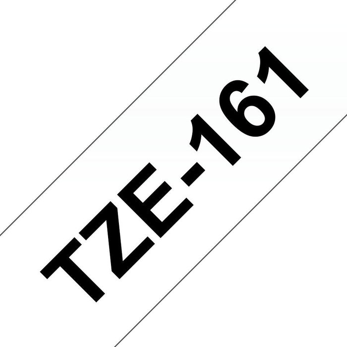 Brother TZe-161 Cinta Laminada 36mm x 8m Negro sobre Transparente