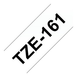Brother TZE-161 Cinta de Etiquetas, Negro sobre Transparente, 36mm Ancho x 8m, Resistente Agua UV Aceite, Compatible PT-9600 PT-9700PC PT-9800PCN