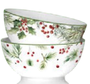 DKD Home Decor Bol de Porcelana Acebo Surtido de 2 Modelos