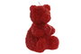 DKD Home Decor Vela de Cera con Diseño de Oso, Rojo, Fresa