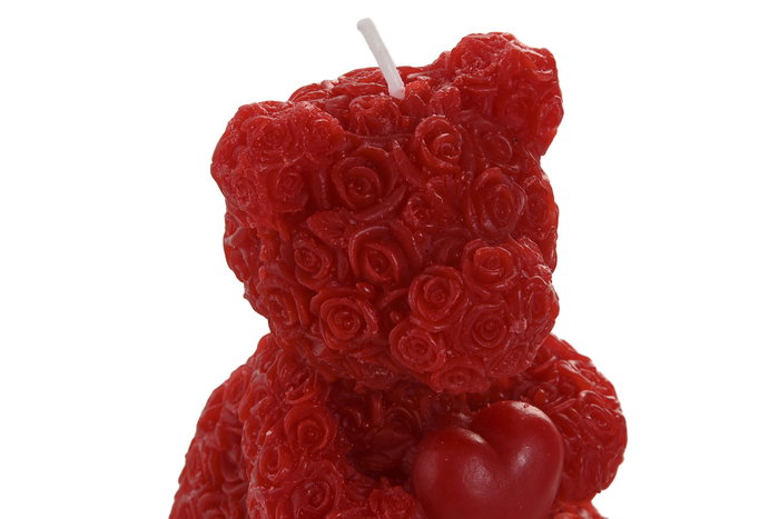 DKD Home Decor Vela de Cera con Diseño de Oso, Rojo, Fresa DKD Home Decor Vela de Cera con Diseño de Oso, Rojo, Fresa