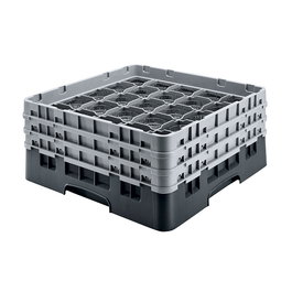 CAMBRO - 36S534-110 - Cesta de lavado 36 comp. 2 alturas - 7,2 cm Ø máx. - alt. máx. 14,9 cm - 50 x 50 x 18,4 cm - Negro