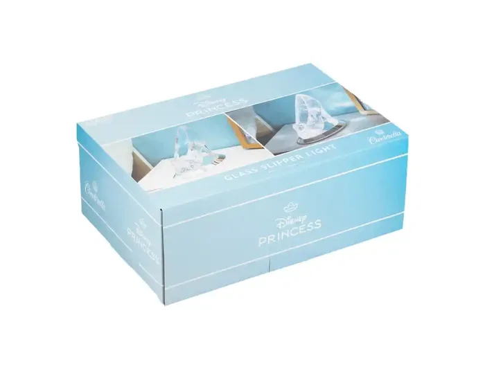 Wondee Lámpara Princesas Disney Cenicienta Forma Zapato de Cristal 3D Iluminación Mágica 19 cm