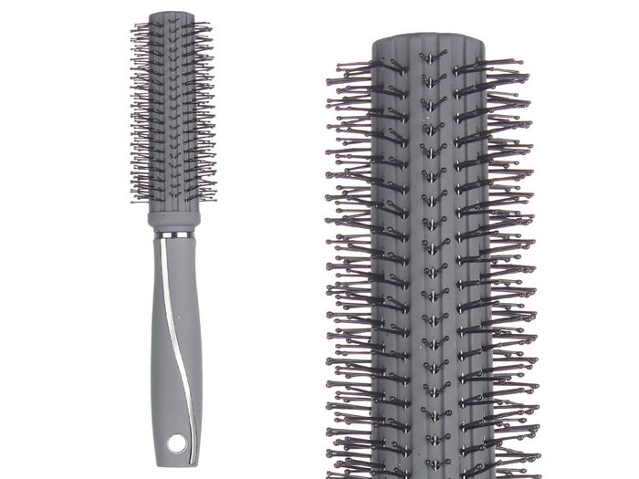 Berilo Cepillo Cabello Rizo Gris Siliconado Plástico 24x4x4 cm (Set de 24)