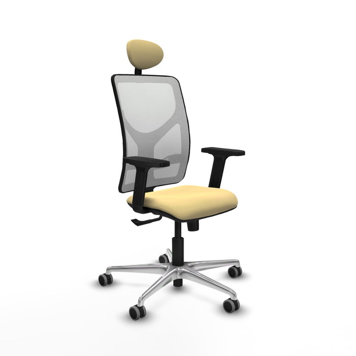 PIQUERAS Y CRESPO Silla de oficina Motilla con mecanismo Sincro, Crema y Blanco PIQUERAS Y CRESPO Silla de oficina Motilla con mecanismo Sincro, Crema y Blanco