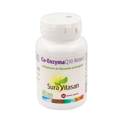 Sura Vitasan Co-Enzyma Q10 Retard - 60 Cápsulas - Suplemento de Coenzima Q10 100 mg con Proteína de Guisante, Libre de OGM - Formato Retard de Alta Biodisponibilidad Sura Vitasan Co-Enzyma Q10 Retard - 60 Cápsulas - Suplemento de Coenzima Q10 100 mg con Proteína de Guisante, Libre de OGM - Formato Retard de Alta Biodisponibilidad