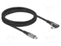 DeLOCK Cable USB C a USB C 81132, 20 Gbps, 240 W, 2 m, Negro