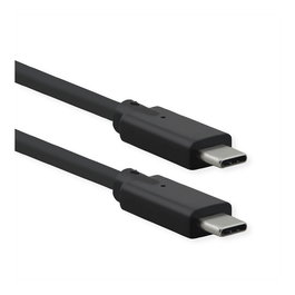 ROLINE 11.02.9071 Cable USB-C a USB-C 3.2 Gen 2x2 (20Gbps) 1m Negro