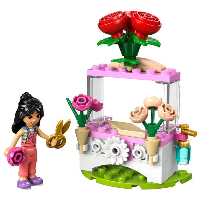 LEGO 30721 Friends Blumenstand mit Rosen (Polybag) - Puesto de Flores con Rosas, Juego de Construcción, 55 Piezas, para Niños y Niñas de 5 Años