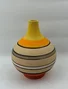 DKD Home Decor Jarrón de Cerámica Mostaza y Multicolor 15x15x19 cm