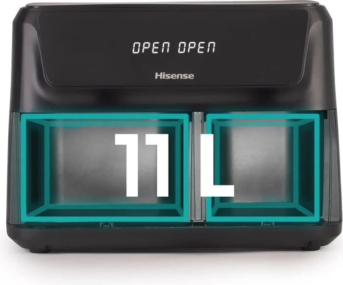 Hisense Freidora de aire doble cesta 11L Negro