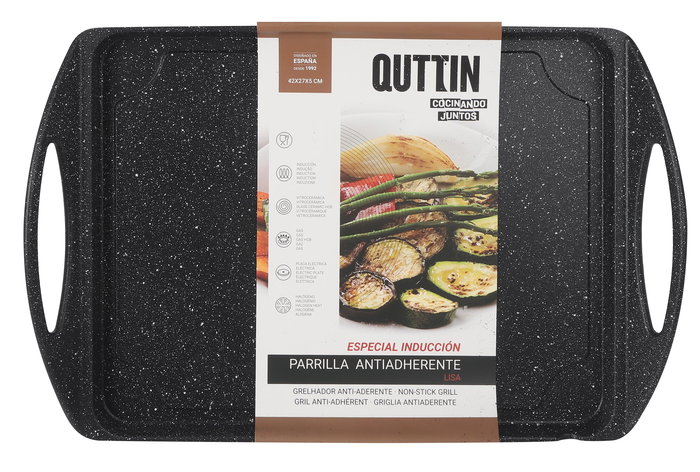 Quttin Parrilla Rectangular Lisa 42 x 27 x 5 cm (6 Unidades)