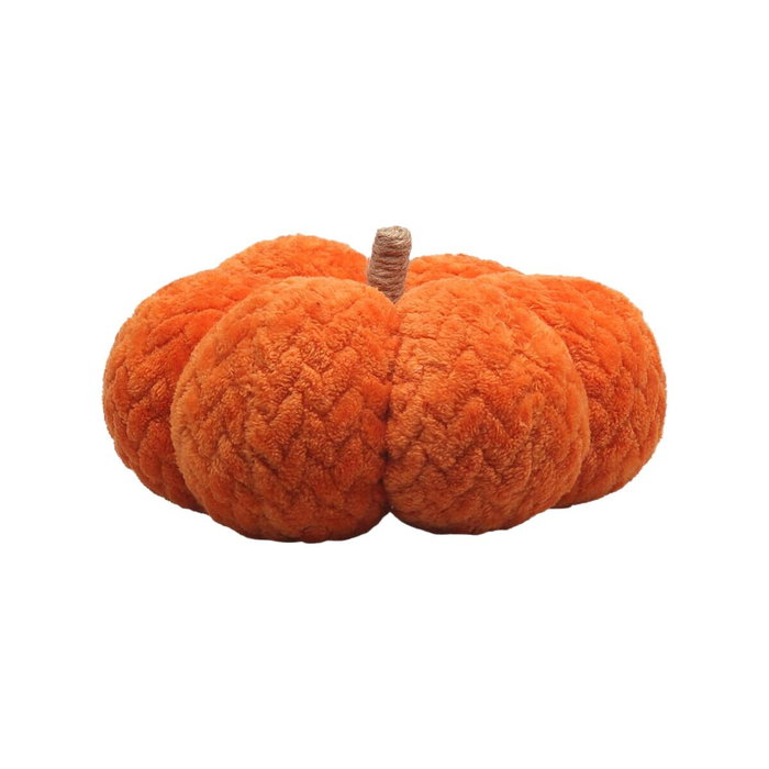 Atosa Calabaza Decorativa de Tela Acolchada Naranja Rústica 19x11 cm