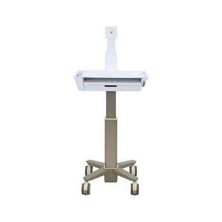 Ergotron CareFit Slim 2.0 Carro Multimedia para Pantallas 21"-27", Aluminio/Acero, Blanco/Oro, Soporta 14500 kg
