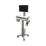 Ergotron CareFit Slim 2.0 Carro Multimedia para Pantallas 21"-27", Aluminio/Acero, Blanco/Oro, Soporta 14500 kg