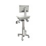 Ergotron CareFit Slim 2.0 Carro Multimedia para Pantallas 21"-27", Aluminio/Acero, Blanco/Oro, Soporta 14500 kg