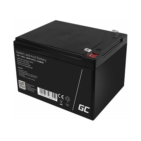 Green Cell AGM48 Batería 12V 10Ah Sealed Lead Acid Negra