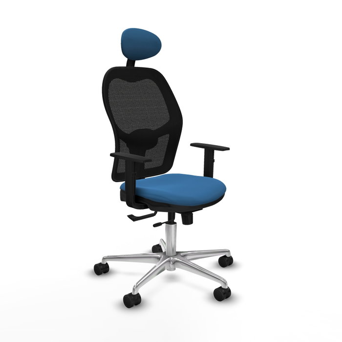 PIQUERAS Y CRESPO Silla de oficina Jorquera con mecanismo Sincro/Traslack Azul claro PIQUERAS Y CRESPO Silla de oficina Jorquera con mecanismo Sincro/Traslack Azul claro