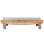 DKD Home Decor Mesa de Centro de Teca Reciclada 200x70x45 Blanco Decapé