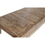 DKD Home Decor Mesa de Centro de Teca Reciclada 200x70x45 Blanco Decapé