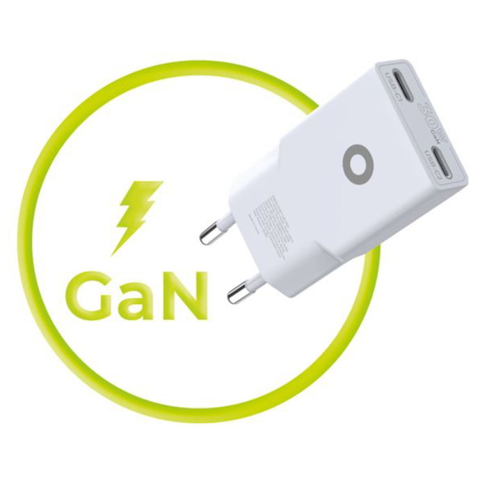 Mobile Origin 30W Slim Charger TÜV MO18 Dual USB-C Blanco
