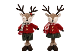 DKD Home Decor Surtido de 2 Figuras de Poliéster para Navidad Tradicional