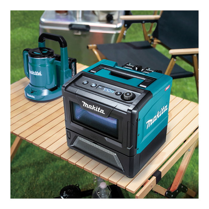 Makita MW001GZ Microondas Solo de Encimera 8 Litros 500W LED Negro Verde 40V