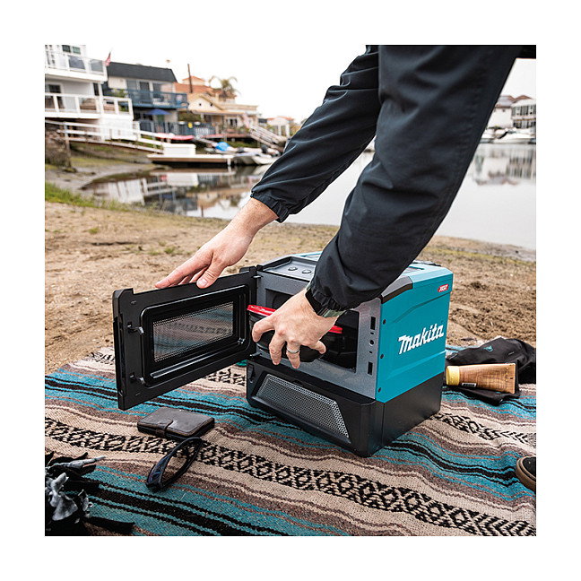 Makita MW001GZ Microondas Solo de Encimera 8 Litros 500W LED Negro Verde 40V