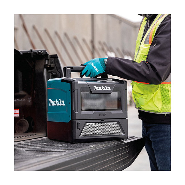 Makita MW001GZ Microondas Solo de Encimera 8 Litros 500W LED Negro Verde 40V