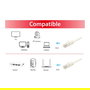 EQUIP 603005 Cable de Red Patch Cord Cat6a U/UTP 5 m Blanco RJ45 a RJ45 LSZH 10 Gigabit Ethernet PoE+