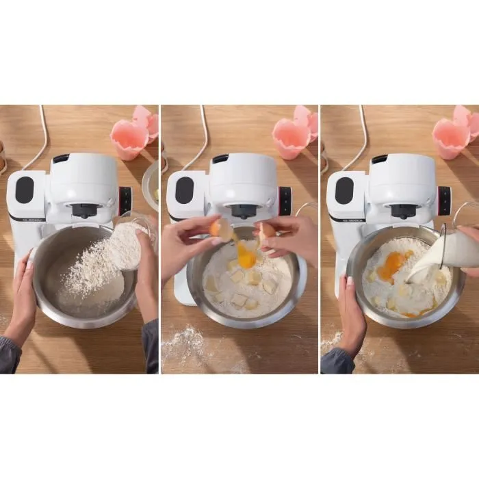 Bosch MUMS2EW00E Procesador de alimentos Serie 2, 700 W, 4 velocidades, Blanco Bosch MUMS2EW00E Procesador de alimentos Serie 2, 700 W, 4 velocidades, Blanco