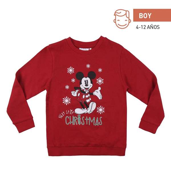 Sudadera sin Capucha Niño Mickey Mouse Rojo 6 Años